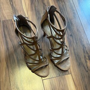 ANTONIO MELANI Tan Strappy Heels